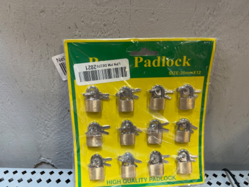 Photo 2 of 12 Pack Small Locks with Keys for Luggage, Backpacks, Bulk Mini Padlocks for Locker, Suitcase, Jewelry Box, Gym Bags (1.2 x 0.7 in)