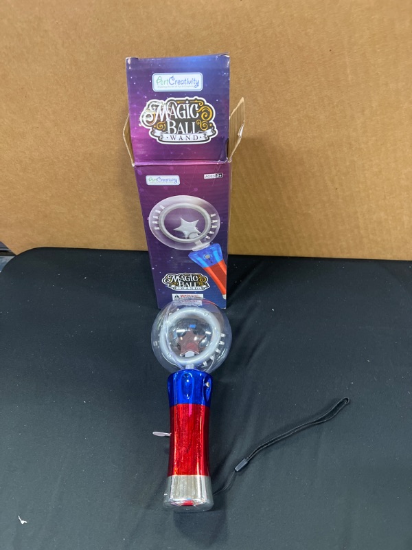 Photo 1 of ArtCreativity Light Up Magic Ball Toy Wand for Kids - Flashing LED Wand for Boys and Girls - Thrilling Spinning Light Show - Batteries Included - Fun Gift or Birthday Party Favor - Classroom Prizes