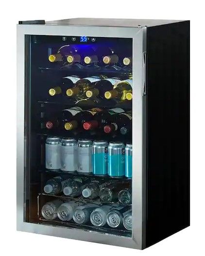 Photo 1 of 4.3 Cu. ft. Wine and Beverage Cooler in Stainless Steel
