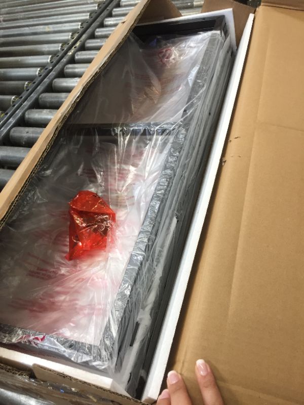 Photo 1 of GYCZYCX Metal Console Table with 3 Tier Storage Rack,Entryway Table,Industrial Sofa Table,Narrow Entry Table,Hallway Sofa Table (Black)… Small-black