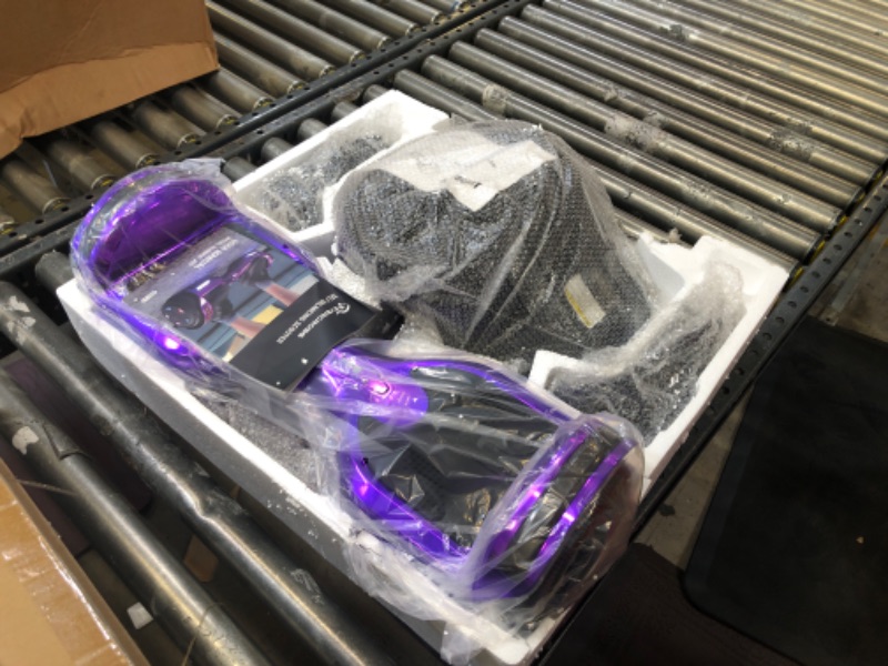 Photo 2 of EVERCROSS Hoverboard, Hoverboard for Adults, Hoverboard with Seat Attachment, 6.5" Hover Board Self Balancing Scooter with Bluetooth Speaker & LED Lights, Suit for Adults and Kids Purple
OPEN BOX ITEM 