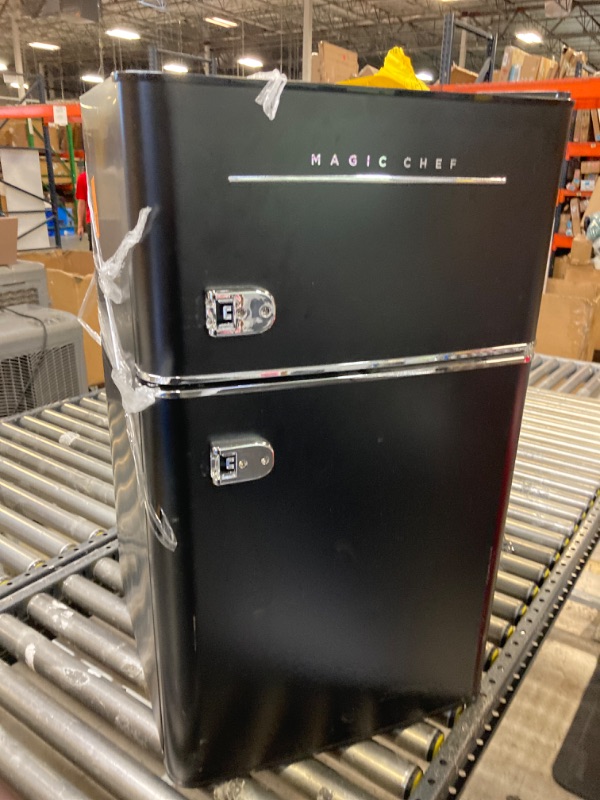 Photo 1 of Retro 3.2 Cu. Ft. 2 door Mini Fridge in Black
