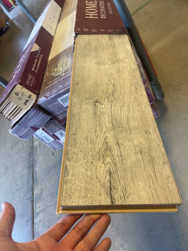 Photo 4 of 12 BOXES OF; Water Resistant Silver Cliff Oak Laminate Flooring, SKU # 310912637, Model # HDCWR25 23.7/ SQFT PER CASE 