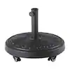 Photo 1 of 50 lbs. Concrete and Resin Patio Umbrella Base in Black
