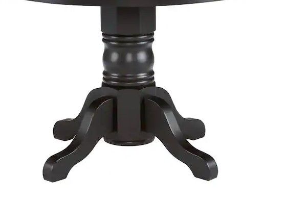 Photo 1 of 42 in. Round Black Dining Table BASE, * BASE ONLY (BOX 1 OF 2) 
