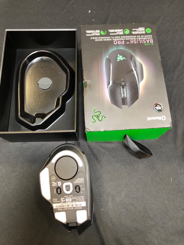 Photo 3 of Razer Basilisk V3 Pro Customizable Wireless Gaming Mouse: Fast Optical Switches Gen-3 - HyperScroll Tilt Wheel - Chroma RGB - 11 Programmable Buttons - Focus Pro 30K Optical Sensor - Classic Black Classic Black Mouse