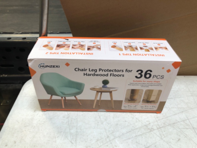 Photo 2 of 36Pack Silicone Chair Leg Floor Protectors, Chair Leg Protectors for Hardwood Floors, Thicken Rubber Chair Feet Caps Covers Pads, Protect Furniture Wood Floors from Scratching and Reduce Noise-A