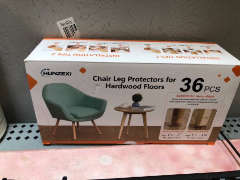 Photo 2 of 36Pack Silicone Chair Leg Floor Protectors, Chair Leg Protectors for Hardwood Floors, Thicken Rubber Chair Feet Caps Covers Pads, Protect Furniture Wood Floors from Scratching and Reduce Noise-A