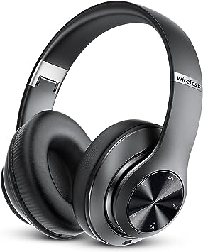 Photo 1 of Tuitager Bluetooth Headphones Over-Ear, 60 Hours Playtime Foldable Lightweight Wireless Headphones Hi-Fi Stereo with 6 EQ Modes, Bass Adjustable Headset with Built-in HD Mic, FM, SD/TF for PC/Home