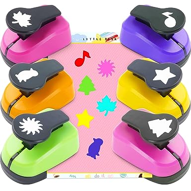 Photo 1 of Hole Punchers, Hole Punch Shapes, 5/8 Inch Hole Punch, 6PCS Hole Punch Set, Star Hole Puncher, Paper Punches for Crafting, Shape Hole Punch, Craft Hole Punch, Paper Punch for Scrapbooking Supplies