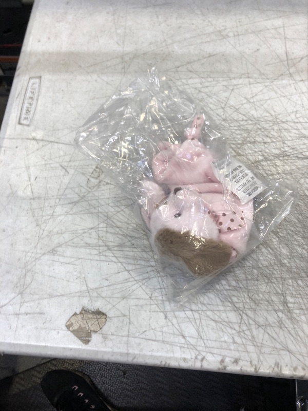 Photo 1 of Bearington Baby Wee Wiggles, Small Pink Puppy Stuffed Animal Lovey Security Blanket, 8" x 7"
