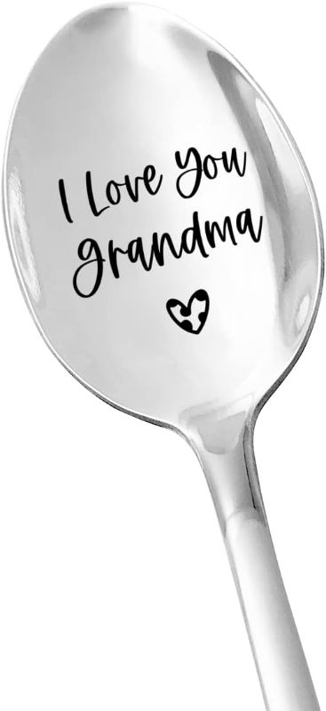 Photo 1 of Best Grandma Gifts - "I Love You Grandma" Coffee Spoon Teaspoon Stainless Steel Engraved Spoon Funny Gift for Women Birthday Mother's Day Christmas
