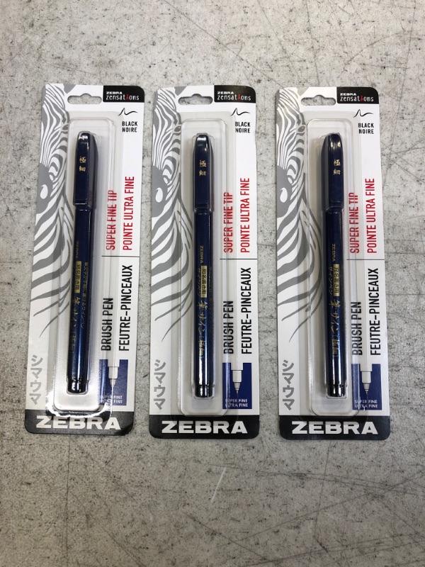 Photo 2 of Zebra Pen Zensations Brush Pen, Brush Tip, Black Water-Resistant Ink, 1-Pack 1 Count (Pack of 1)