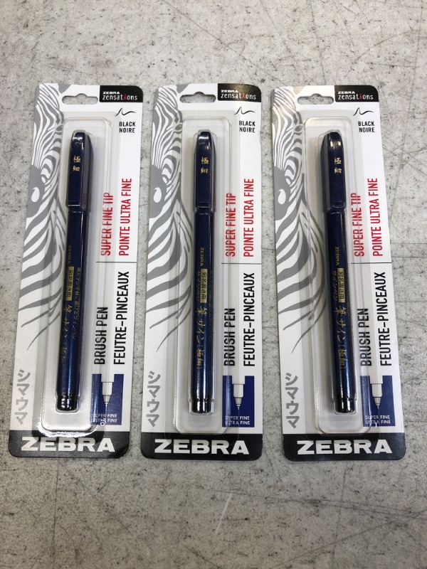 Photo 2 of Zebra Pen Zensations Brush Pen, Brush Tip, Black Water-Resistant Ink, 1-Pack 1 Count (Pack of 1)