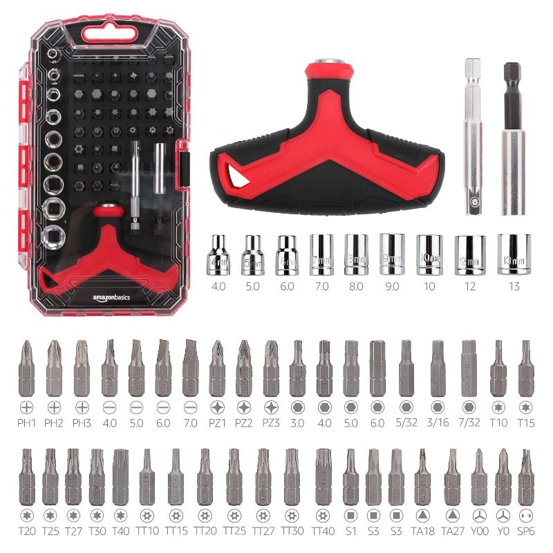 Photo 1 of Amazon Basics 51-Piece Precision Nut and Screwdriver Set