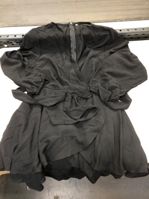 Photo 1 of Black Long Sleeve V Neck Dress XL 