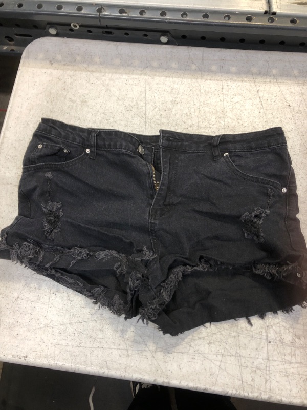 Photo 1 of Black Denim Shorts XL 