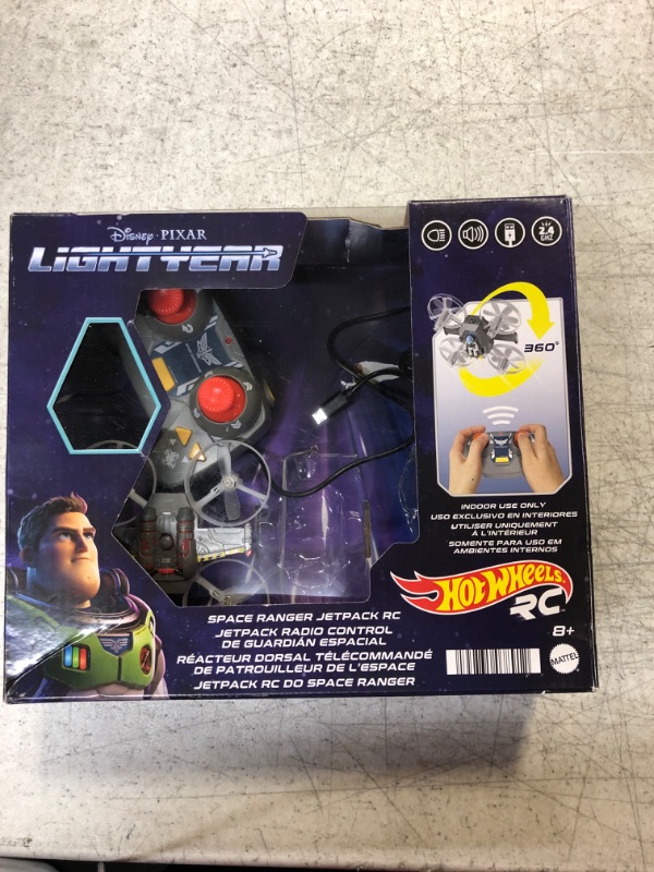 Photo 2 of Hot Wheels Rc Space Ranger Jetpack & Buzz Lightyear Figure, Remote-Control Flying Ship From Disney and Pixar Movie Lightyear