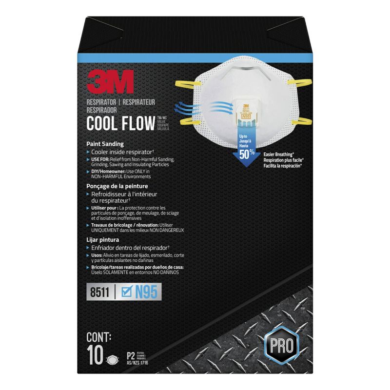Photo 1 of 3M 8511 Respirator, N95, Cool Flow Valve (10-Pack)