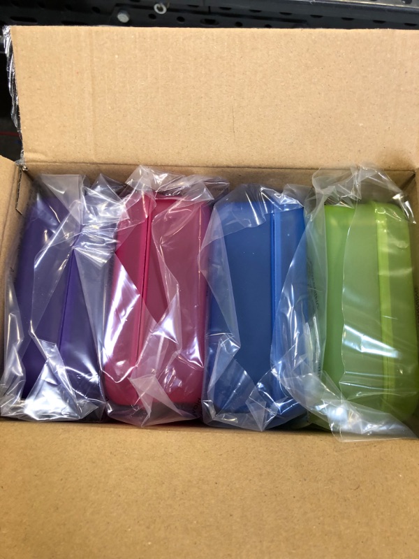 Photo 1 of Amazon Basics Pencil Box, Pack of 4, Multi, Solid