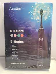 Photo 1 of 7am2m Sonic Electric Toothbrush AM101 5 Modes Blue
