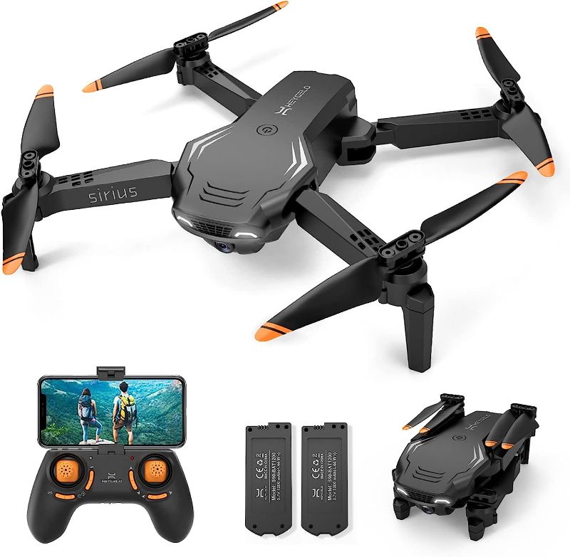 Photo 1 of Heygelo S90 Drone with Camera for Adults, 1080P HD Mini FPV Drones for Kids Beginners, Foldable RC Quadcopter Toys Gifts for Boys Girls with Altitude Hold, Voice/Gesture Control, 3 Speeds, 2 Batteries
