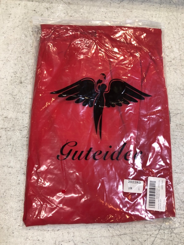 Photo 1 of Guteidee Women's One Shoulder Dress Casual Tie Bow Knot Sleeveless Mini Dress Wedding Guest Dress Cocktail Party Dresses Large B-solid Red