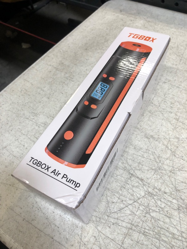 Photo 1 of TGBOX Tire Inflator Portable Air Compressor, 150 PSI Fast Inflation & Cordless, Air Pump for Car Tires with 6000mAh Rechargeable Battery, Bike Pump For Car, Bicycle, Motorcycles, Ball Orange