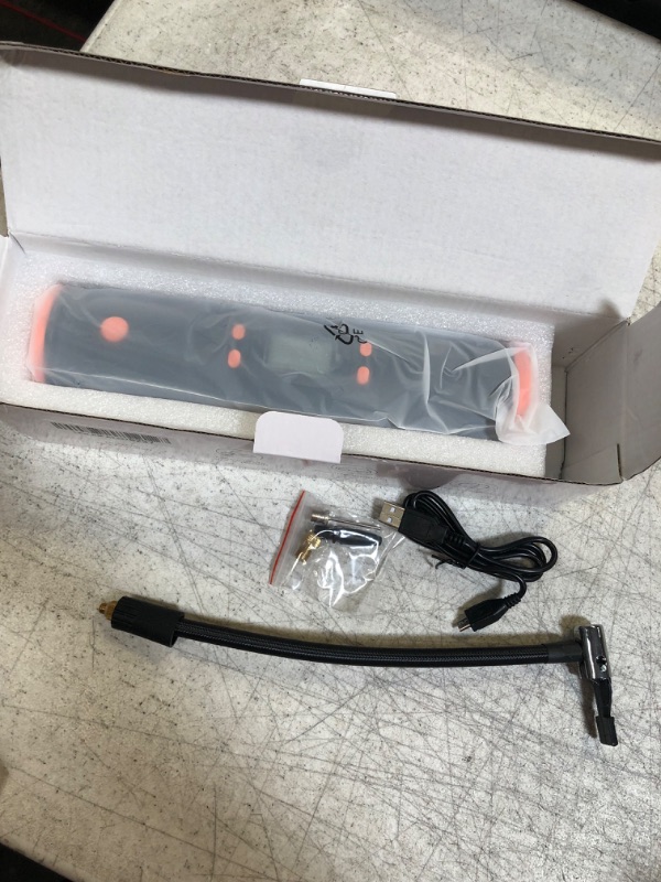 Photo 1 of TGBOX Tire Inflator Portable Air Compressor, 150 PSI Fast Inflation & Cordless, Air Pump for Car Tires with 6000mAh Rechargeable Battery, Bike Pump For Car, Bicycle, Motorcycles, Ball Orange