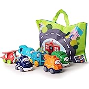 Photo 1 of ALASOU Baby Truck Car Toy and Playmat Storage Bag(6 Sets)|Baby Toys 12-18 Months|Infant Toys for 1 2 3 Year Old boy Girl|1st Birthday Gifts for Toddler Toys Age 1-2