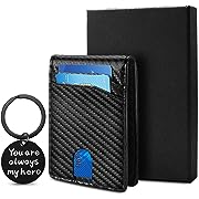 Photo 1 of Gifts for Dad,Men Leather Wallet for Graduation Gifts with Money Clip, RFID Blocking,Bifold Credit Card Holder with 11 Slots,Clips