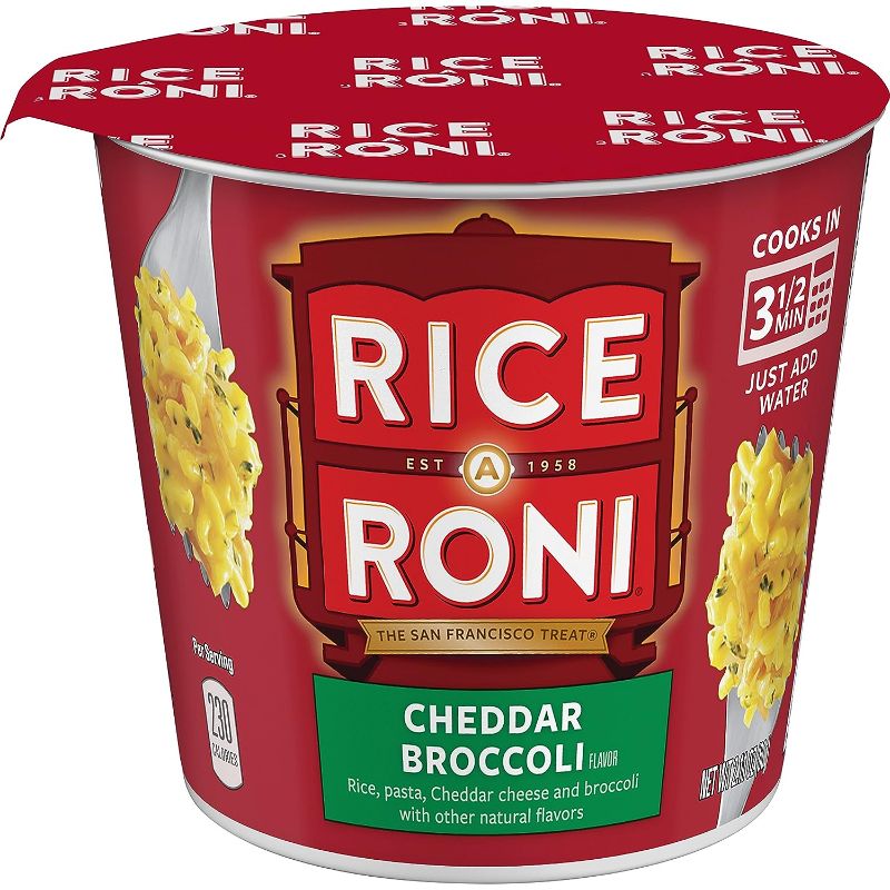 Photo 1 of 12Pack Rice a Roni Cups, Cheddar Broccoli, Individual Cup, 2.11 Ounce--exp date 07-2023