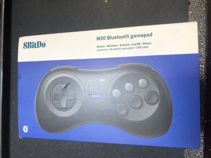 Photo 2 of 8Bitdo M30 Bluetooth Controller for Switch, Windows and Android, 6-Button Layout for SEGA’s Classic Games (Black)