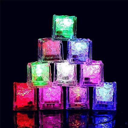 Photo 1 of Waterproof Led Ice Cube, 24 Pack Multi Color Flashing Glow in The Dark LED Light Up Ice Cube for Bar Club Drinking Party Wine Wedding Decoration