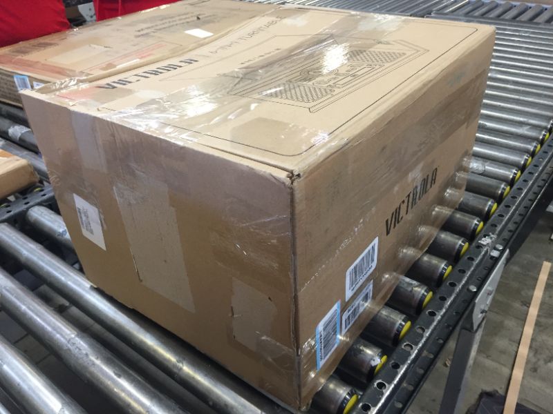 Photo 1 of Victrola Nostalgic 6-in-1 Bluetooth Record Player & Multimedia Center with Built-in Speakers - 3-Speed Turntable, CD & Cassette Player, FM Radio | Wireless Music Streaming | Mahogany Mahogany Entertainment Center