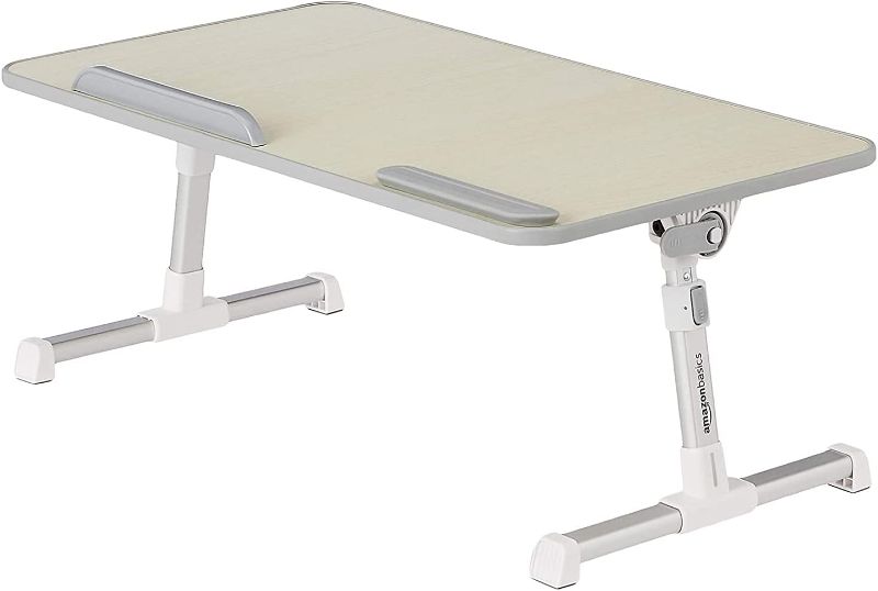 Photo 1 of Amazon Basics Adjustable Tray Table Lap Desk Fits up to 17-Inch Laptop, Medium, 12"x20"
