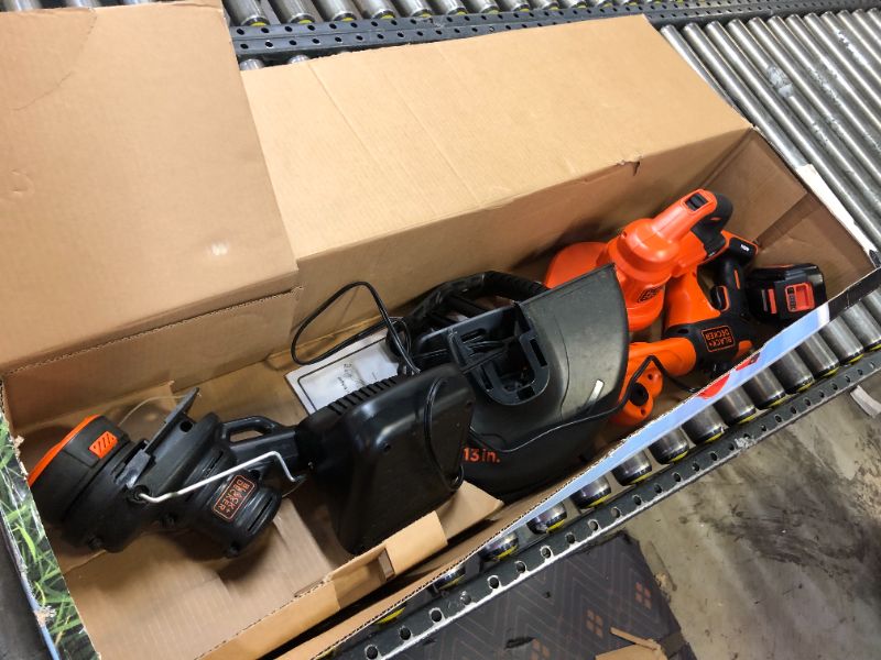 Photo 2 of BLACK+DECKER 40V Max Cordless Sweeper & String Trimmer Combo Kit (LCC340C) 20V Sweeper & String Trimmer Combo Kit