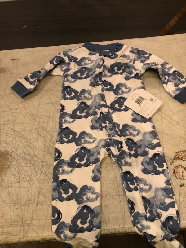 Photo 2 of Burt's Bees Baby® Baby Boys' Moonlight Cloud Organic Cotton Sleep N' Play - Blue 6-9M
