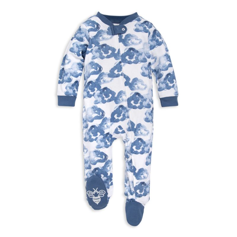 Photo 1 of Burt's Bees Baby® Baby Boys' Moonlight Cloud Organic Cotton Sleep N' Play - Blue 6-9M
