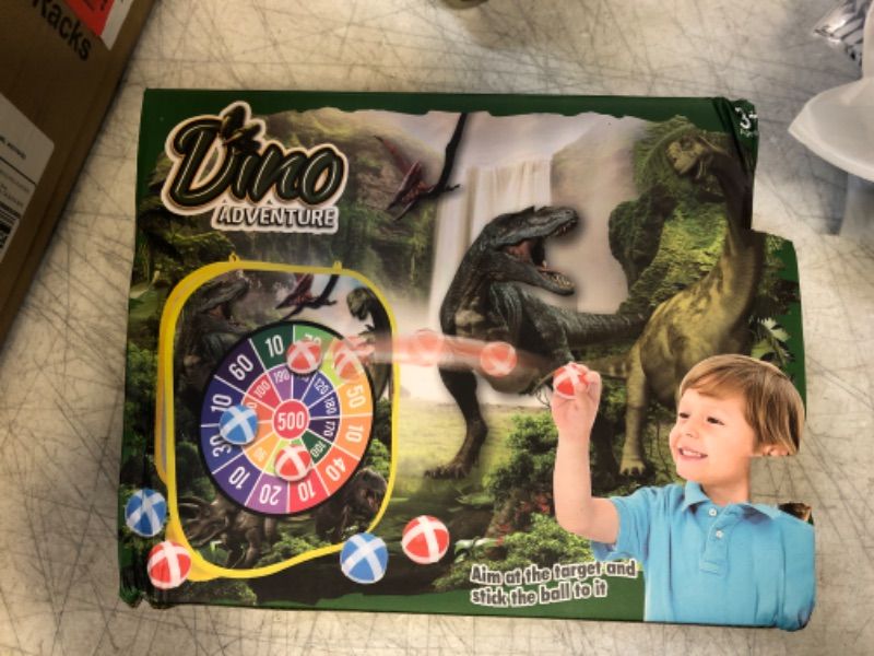 Photo 2 of E EAKSON Bean Bag Toss Game Toy Outdoor Toss Game, Family Party Party Supplies for Kids, Gift for Boys Birthday or Christmas for Childs Ages 3 4 5 6 Year Old Dinosaur Theme