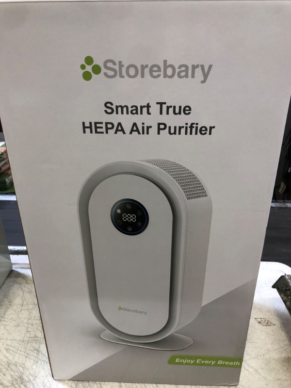 Photo 2 of Air Purifiers for Home Large Room, H13 True HEPA Filter Air Cleaner for Dust, Allergies, Odors, Pets, Smoke, C380 Air Purifiers for Bedroom with Auto Mode, Sleep Mode, PM2.5 Display by Storebary White