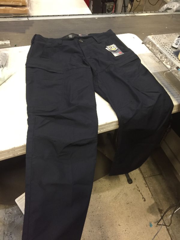 Photo 2 of 5.11 Tactical Men's Apex Cargo Work Pants, Flex-Tac Stretch Fabric, Gusseted, Teflon Finish, Style 74434 36W x 32L Dark Navy