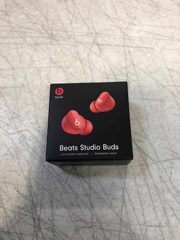 Photo 2 of Beats Studio Buds - True Wireless Noise Cancelling Earbuds - Compatible with Apple & Android, Built-in Microphone, IPX4 Rating, Sweat Resistant Earphones, Class 1 Bluetooth Headphones Red