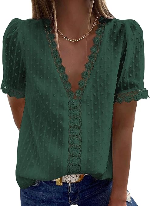 Photo 1 of Astylish Womens Lace V Neck Tunic Tank Tops Casual Sleeveless Shirt Blouse 2XL
