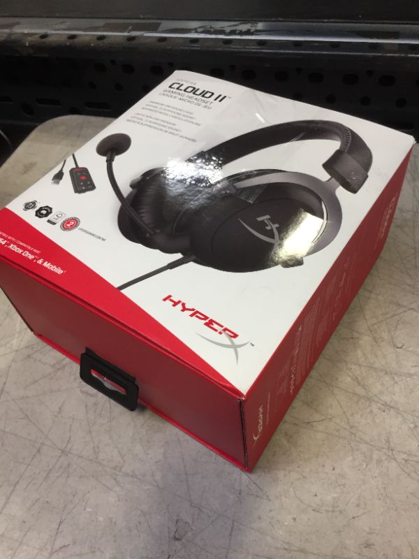 Photo 4 of HyperX Cloud II Gaming Headset - 7.1 Surround Sound - Memory Foam Ear Pads - Durable Aluminum Frame - Works with PC, PS4, PS4 PRO, Xbox One, Xbox One S - Gun Metal (KHX-HSCP-GM) Gun metal Wired Headset