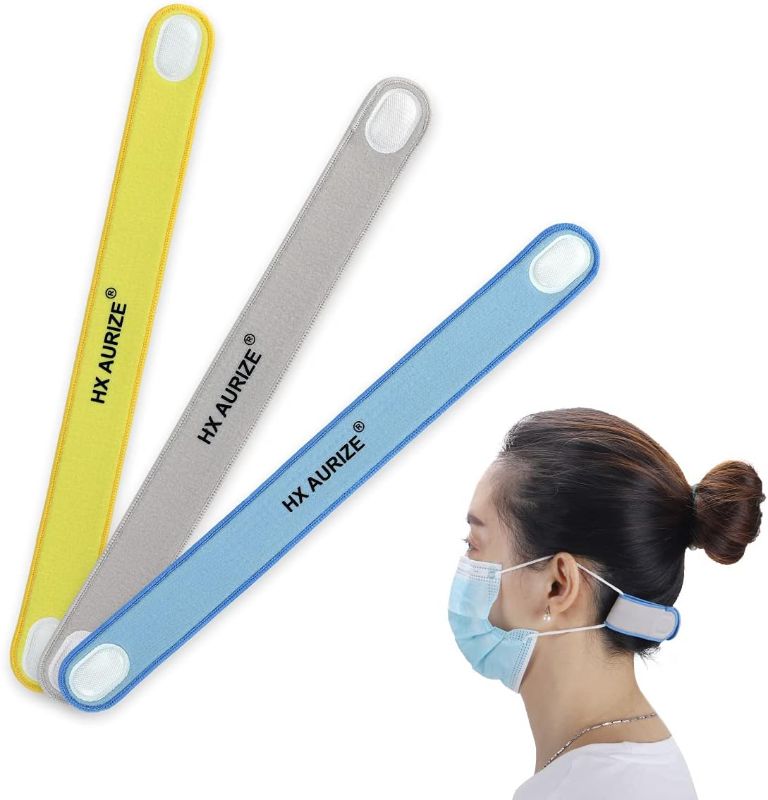 Photo 1 of HX AURIZE Mask Strap Comfortable and Adjustable Mask Extender (Multi-Color 3 Pcs)
