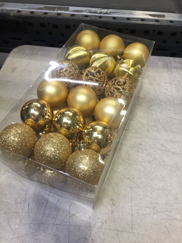 Photo 2 of 2.36" Christmas Ball Ornaments Gold 36 Pcs Shatterproof Christmas Ornaments Balls Christmas Tree Decorations Xmas Hanging Set for Wedding Holiday Party Home Decor
