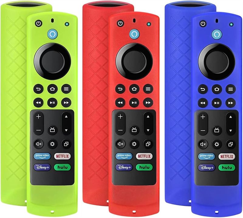 Photo 1 of 3 PCS Protective Cover Compatible with TV Edition Remote,Non-Slip Protective Cover for Remote (Green,Red,Dark Blue)
