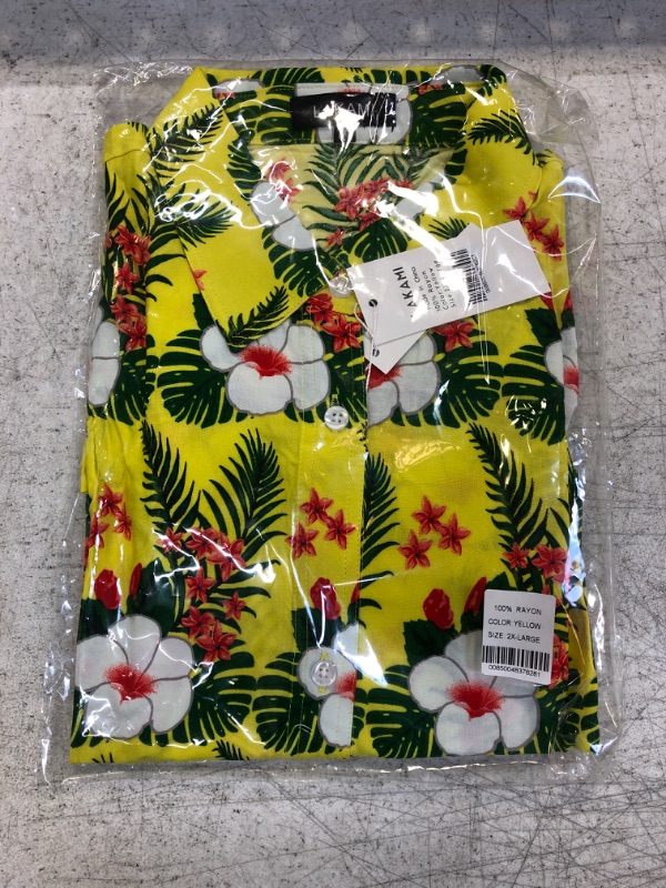 Photo 2 of LAKAMI Women's [SIZE: 2XL] Short Sleeve Casual Fit 100% Rayon Tropical Hawaiian Floral Shirt
