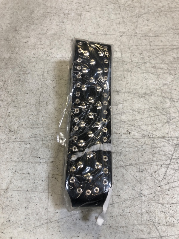 Photo 2 of 19"-22" Black Faux Leather Spiked Studded Dog Collar 2" Wide, 37 Spikes 60 Studs, Pitbull, Boxer